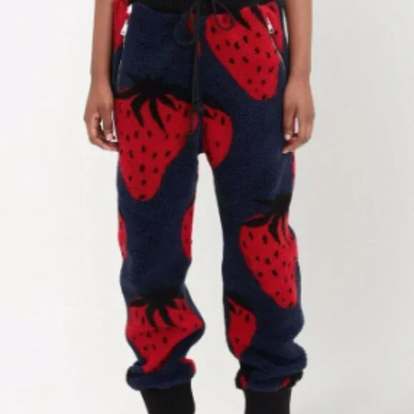 JW Anderson Strawberry Fleece Jogger Pants